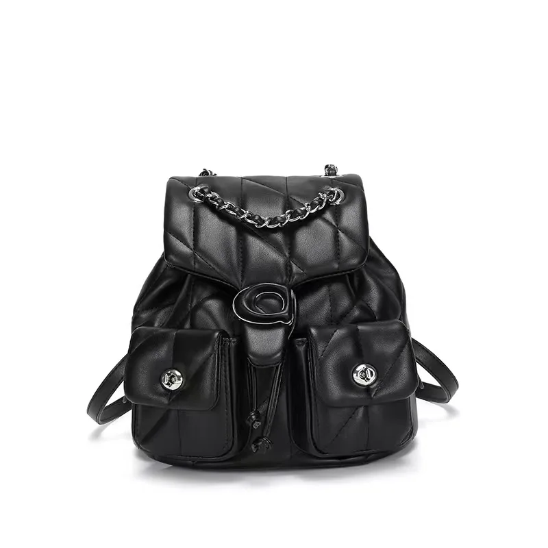 

Versatile Large Capacity Backpack for Women, 2026 New Soft Leather Rucksack with Chain Strap, Stylish Everyday Travel & Work Bag