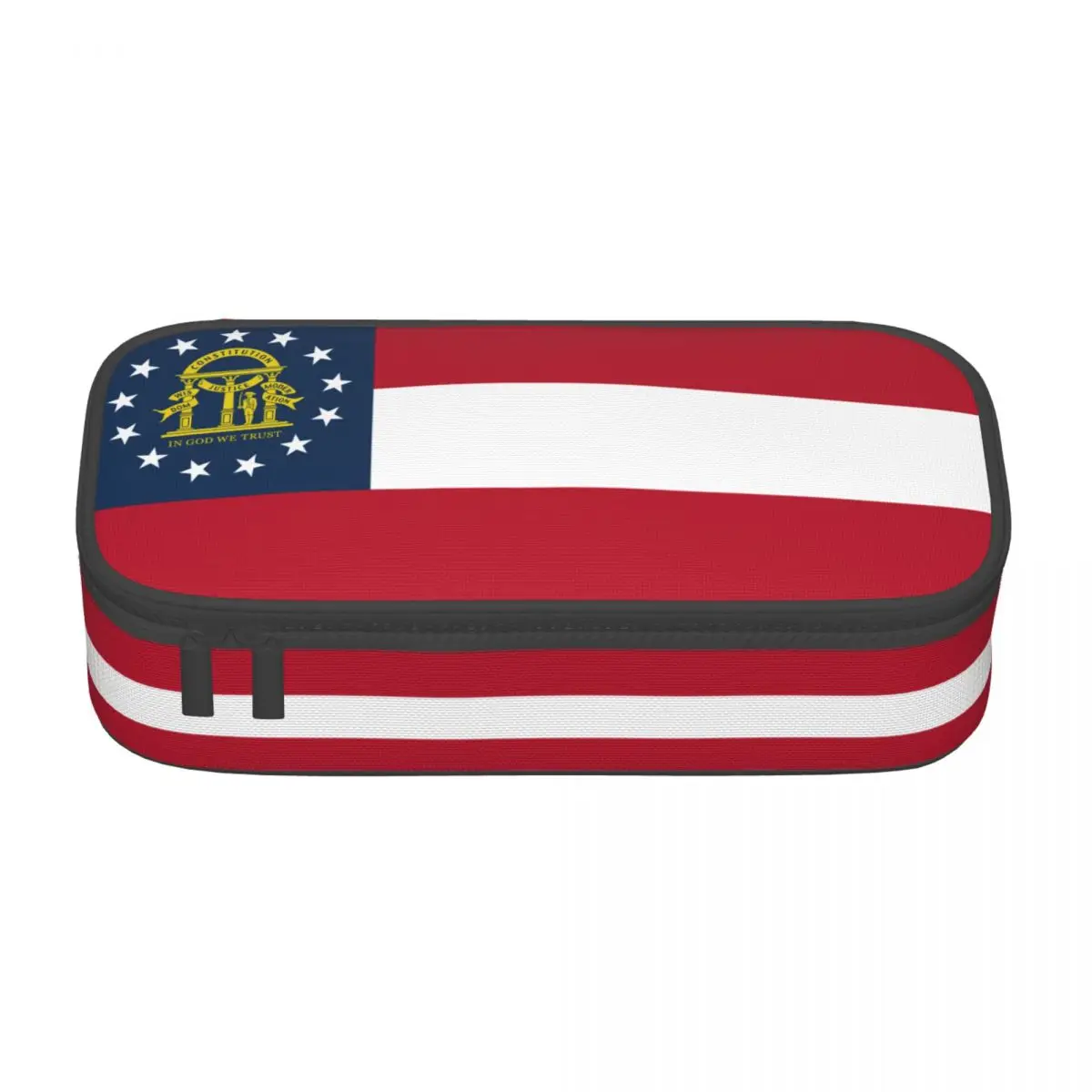 Custom Cute Georgia Flag Pencil Cases for Boys Gilrs Georgian Large Capacity Pen Bag Box School Supplies