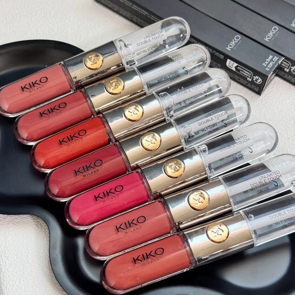 Kiko Milano Limited Edition Lippenstift mit doppelter Spitze, transparenter Spiegel, nicht verblassend, nicht klebend, Lipgloss, Make-up – Detail 5