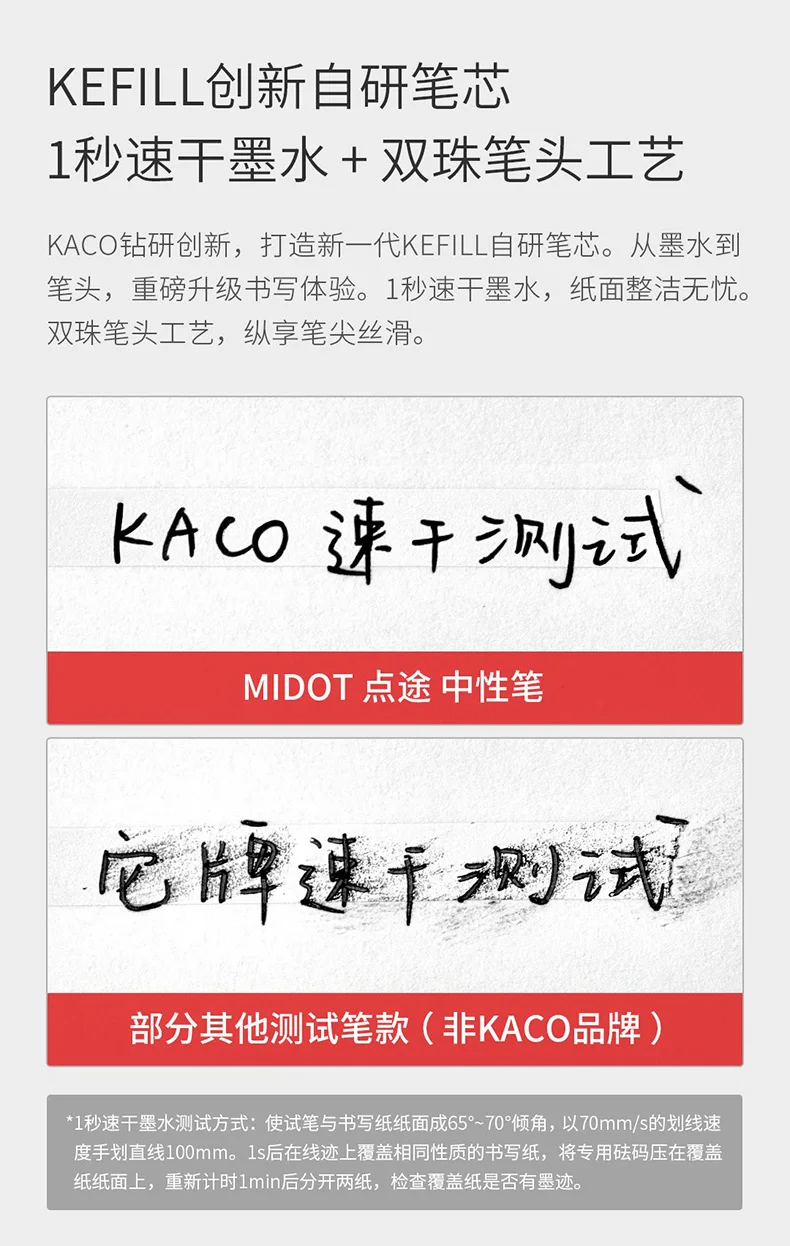 KACO 0,5 mm MIDOT Gel-Tintenstifte, schnell trocknender, glatter Druck-Schreibstift, hohes Volumen zum Aufnehmen von Prüfungen, Bewertung von Hausaufgaben, Papiere – Detail 6