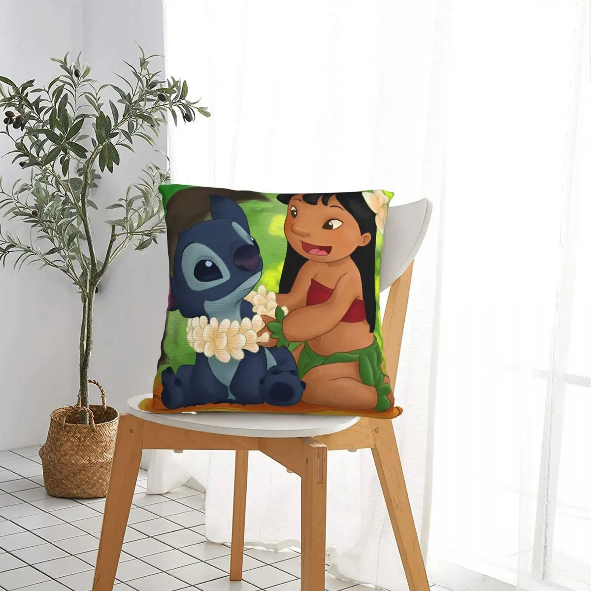 ليلو وستيتش كيس وسادة مربع غطاء الوسادة مخصص انغلق المخدة الزخرفية للمنزل 40x40 سنتيمتر #2