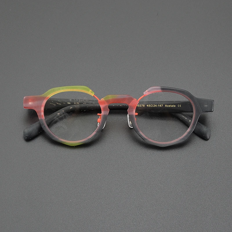 Colorful niche cat eye literary myopia glasses frame Retro fashion trend High quality frosted oval casual party optical glasses