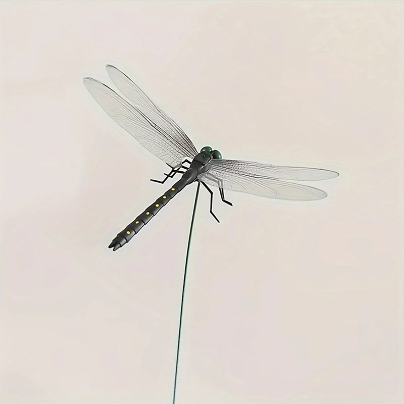 Outdoor Mosquito Repellent Simulation Stick Dragonfly Rope Dragonfly Repellent Artifact Dragonfly Stakes Yard Plant Lawn Decor