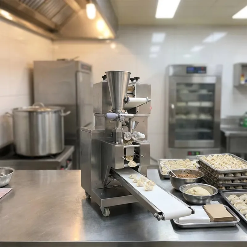 Fully Automatic Dumpling Machine for Meat and Vegetable Stuffing Dumpling Mass Production Line