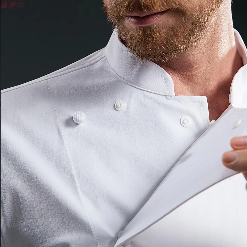 كعكة متجر الغربية مطعم ستيك هاوس المطبخ العمل موحدة طويلة الأكمام تقديم الطعام إناء/ قدر مطعم فندق الخريف الشيف موحدة f