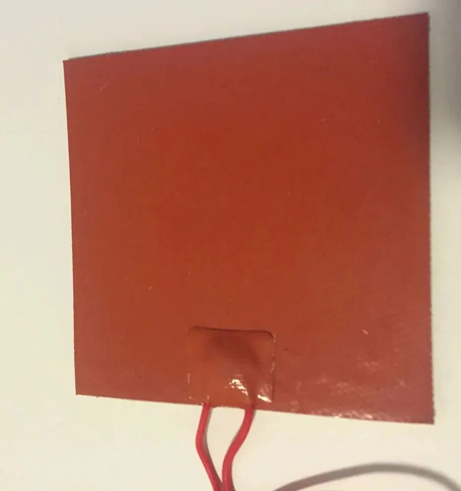 Cuscinetto riscaldante/elemento del silicone del riscaldatore del silicone di 100x100mm 150w 24v utilizzato per la copiatrice ad alta velocità con i cuscinetti riscaldanti elettrici dell'inchiostro