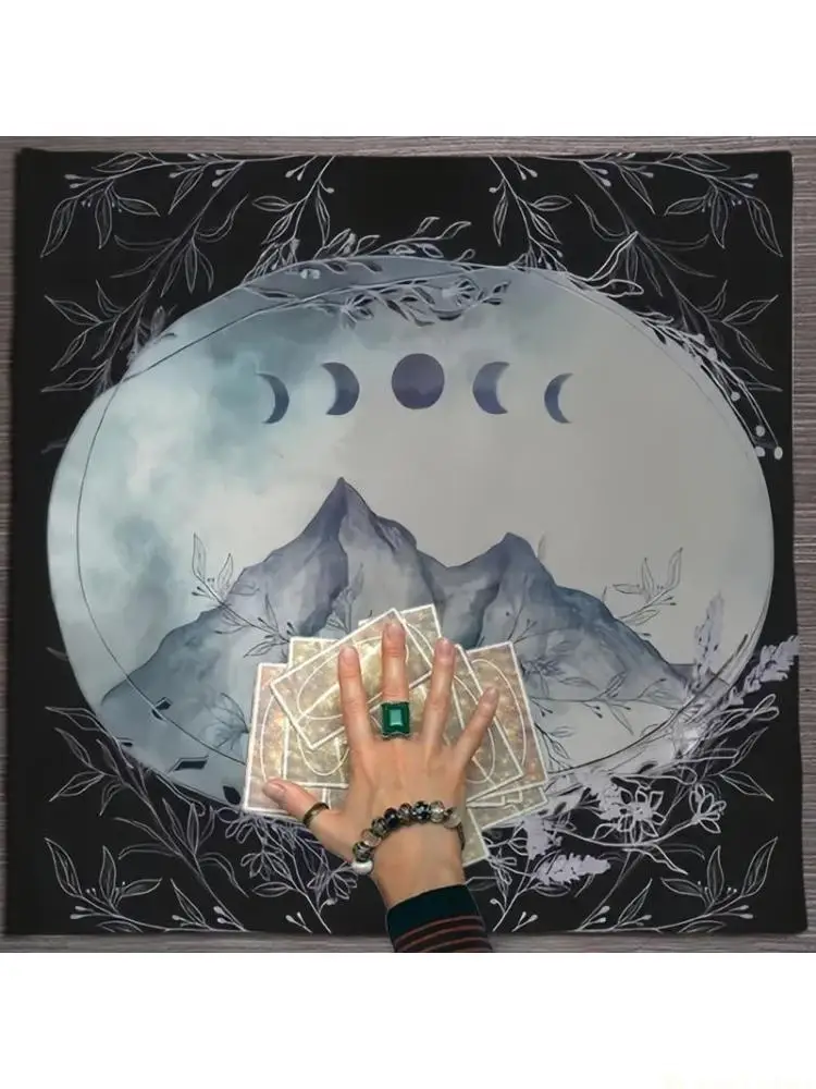 

31BE Moon Mountain Астрология Таро Скатерть Алтарь Ткань Скатерть для гадания