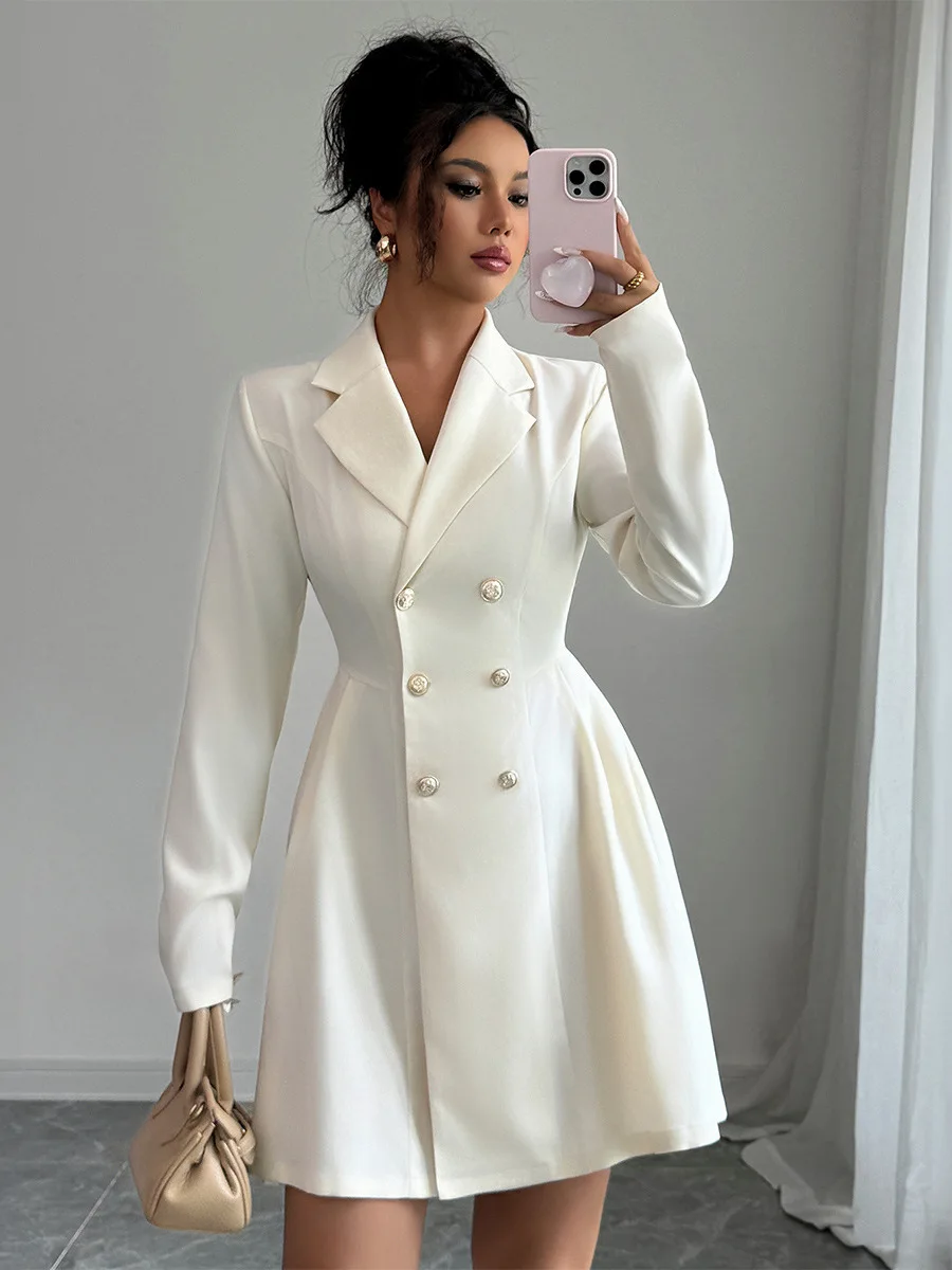 

Ele High Waist ort Svel Женский двубортный длинный костюм-свеч Dr для свадьбы, свидания, Cany Dinner Par