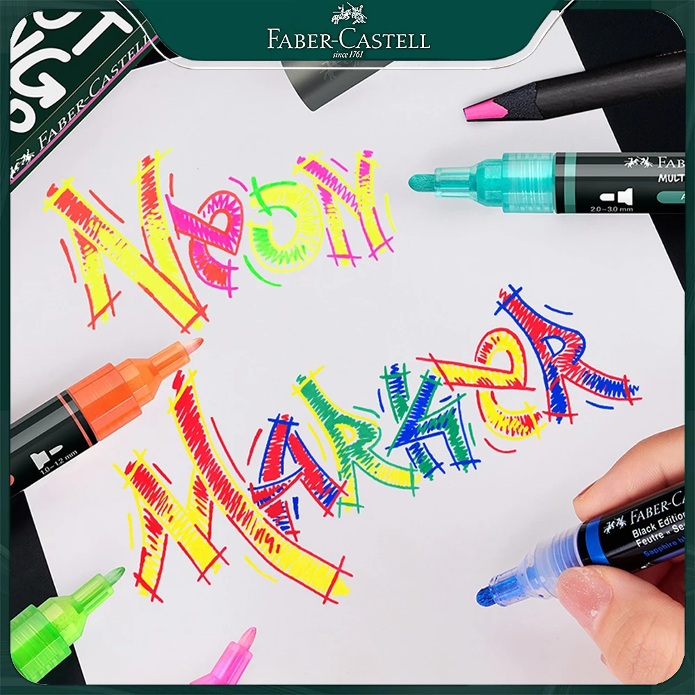 1 Set Faber-Castell Acrylic Marker Water Based Acrylic Marker Pen Graffiti Pen POP Poster Advertisement Art Supplies Stationery