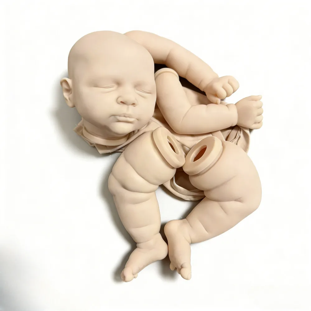 21inch Reborn Kit Elliot Sleeping Baby Doll Parts with Cloth Body Fresh Color Handmade Blank Doll Parts