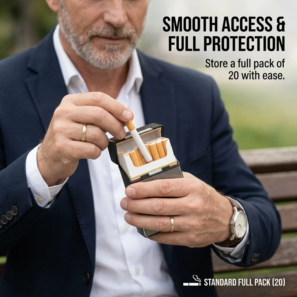 Portable Slim 20Capacity Cigarette Case Regular King Size Plastic Cigar Tobacco Holder Box Storage Container Smoking Accessories