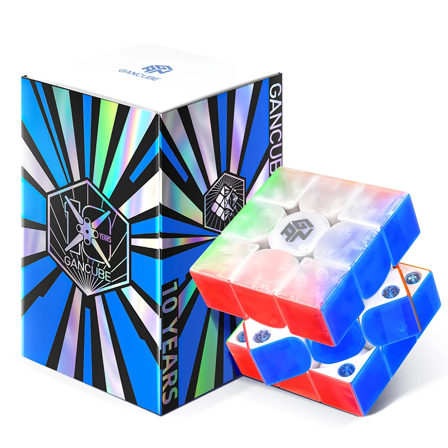 

GAN 10 Magic Cube 3x3x3 10 лет Anniversary Edition 356 Me UV 356I Carry UV Magnetic Cubo Magico 3x3 Профессиональные поворотные игрушки