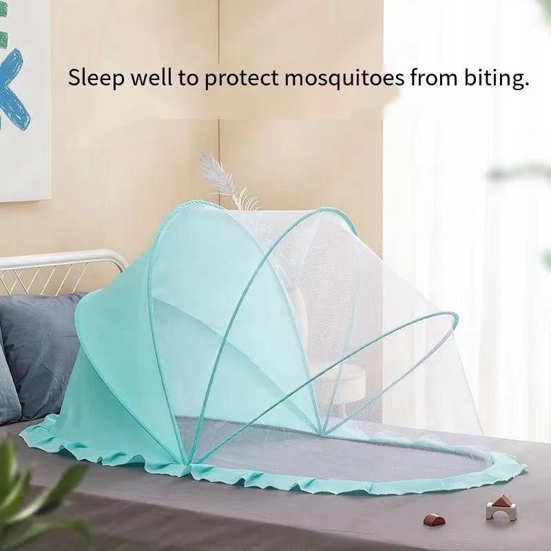 Folding Mosquito Tent for Baby Household Summer Protective Installation Free Portable Durable Breathable Net Bedroom Sleeping