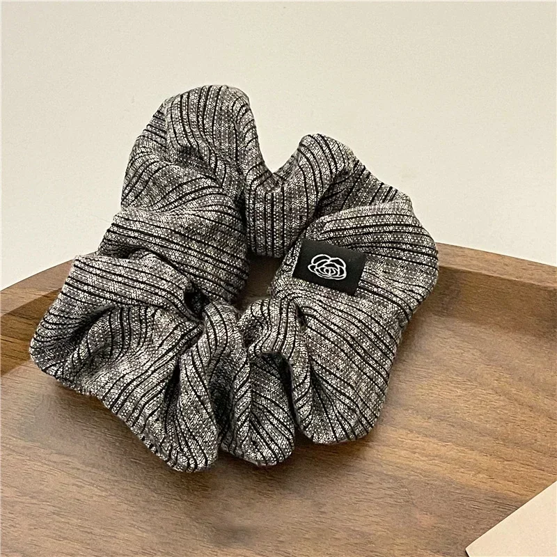 Brand Vintage Scrunchie Women Plaid Elastic Hair Bands Elegant Scrunches Designers Hair Tie Ponytail Chouchou Hair Accessories