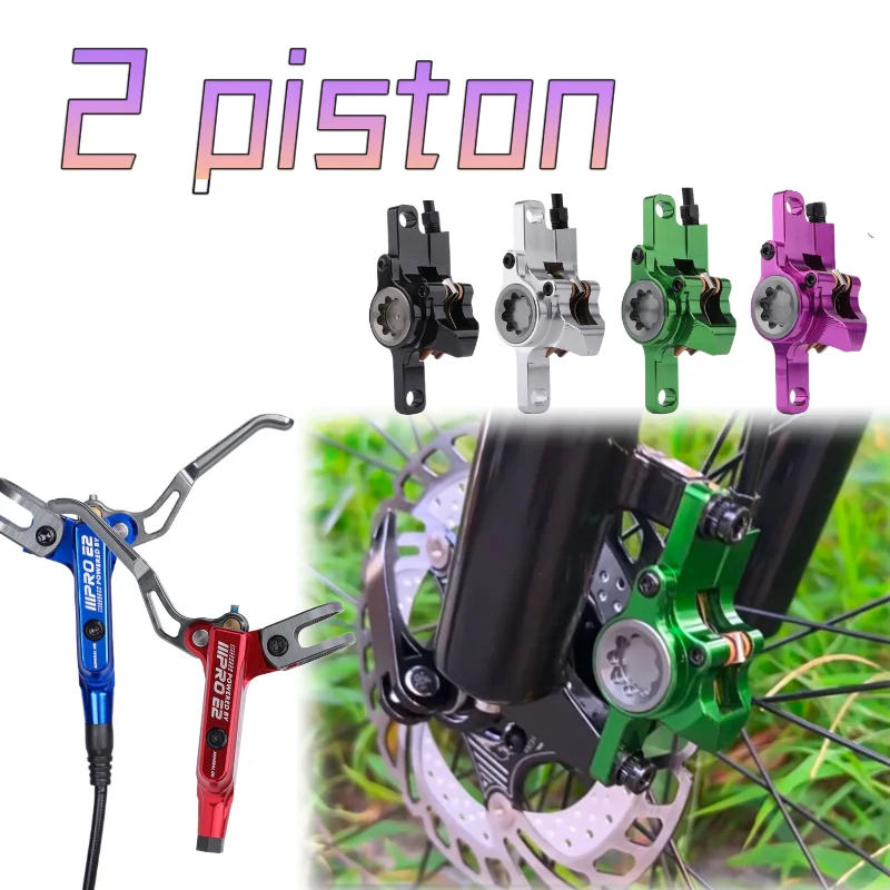 

IIIPRO 2 Piston Hydraulic Brakes Left Front Right Rear 2-piston Bicycle Disc Brake Set CNC for Mtb Mountain Bike