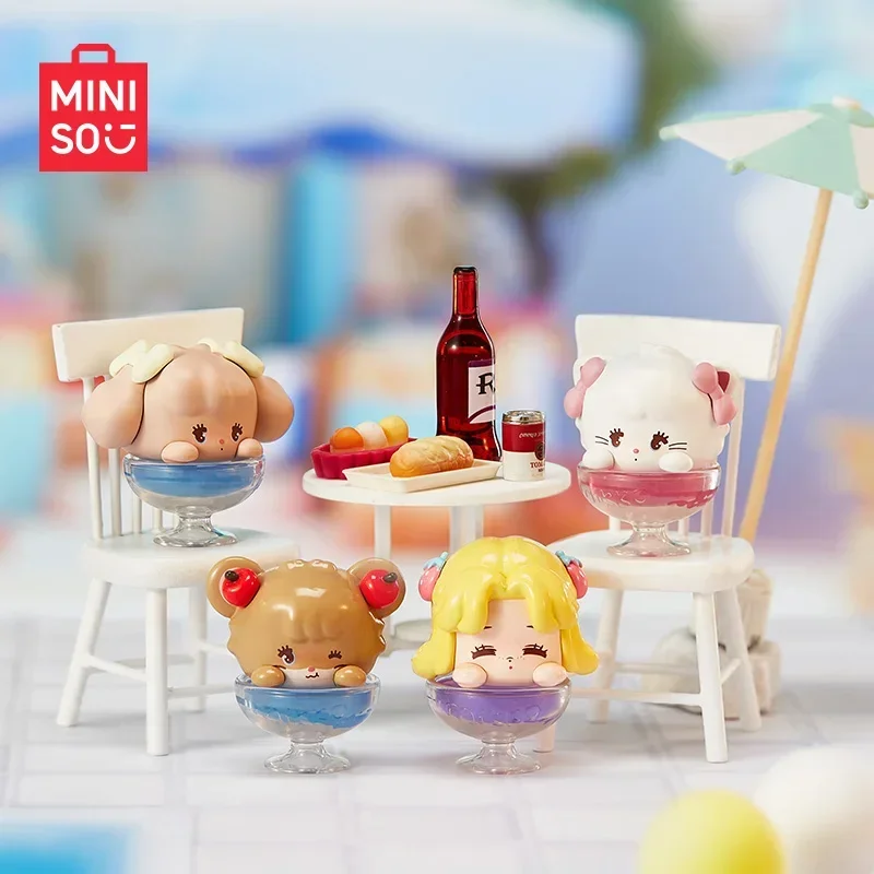 MINISO MIKKO Series Cheers Mini Blind Box Kawaii Figure Desktop Decoration Cartoon Model Children's Toy Ornaments Birthday Gift