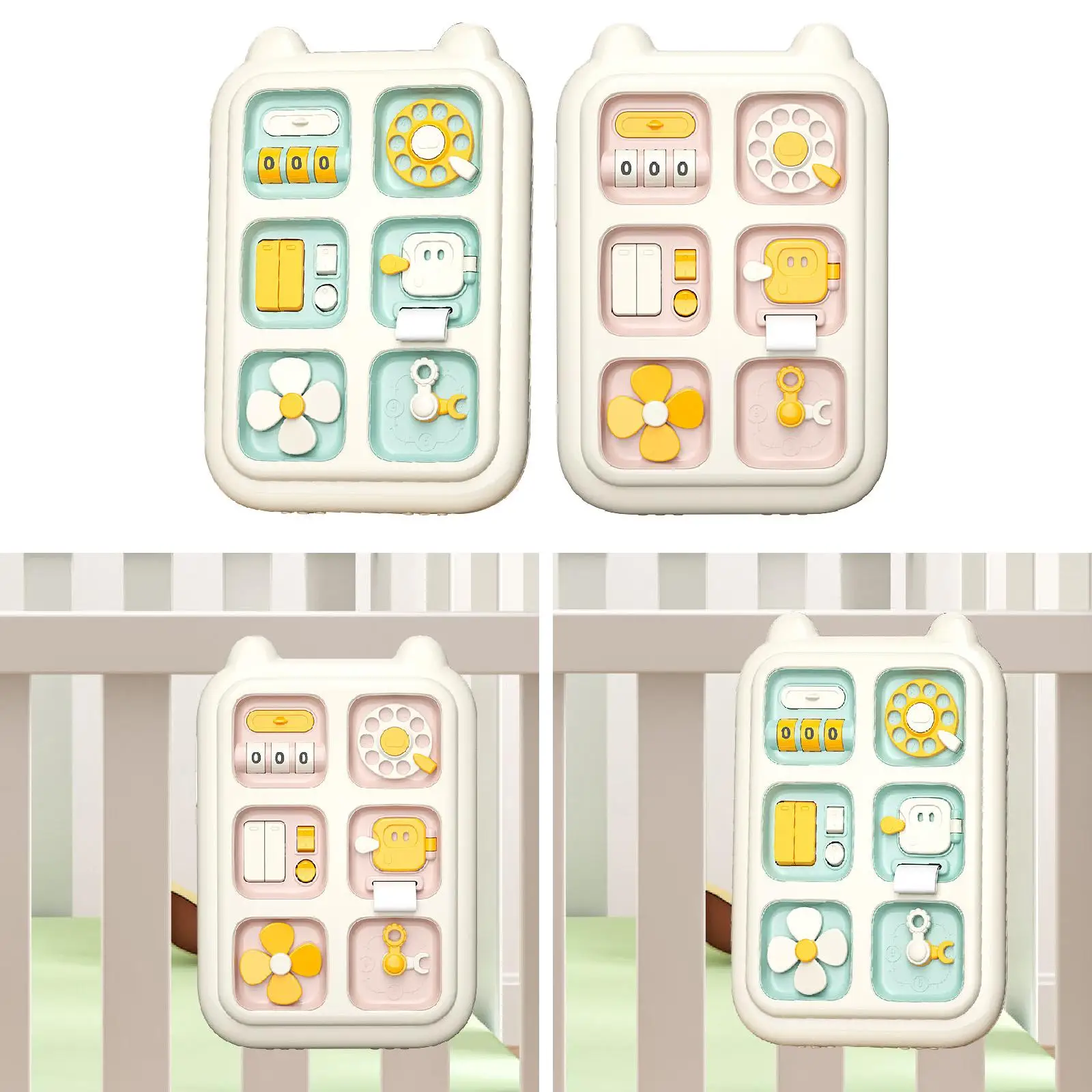 

Toddlers Busy Board Develop Basic and Fine Motor Skills for Kids Children