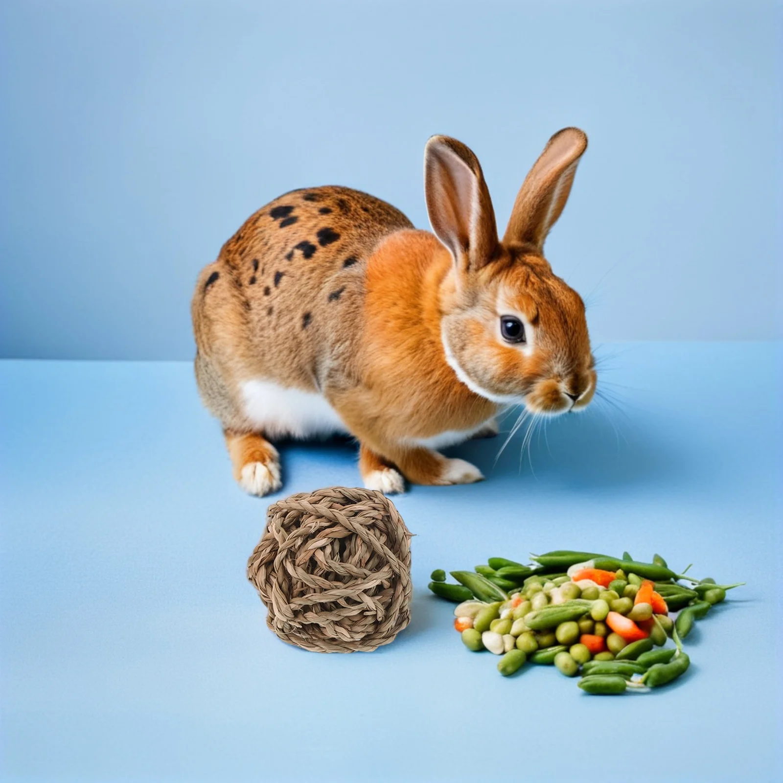 

20pcs Pet Chew Natural Rattan Chew Balls For Small Animals Promotes Dental Health Reduces Boredom Protects