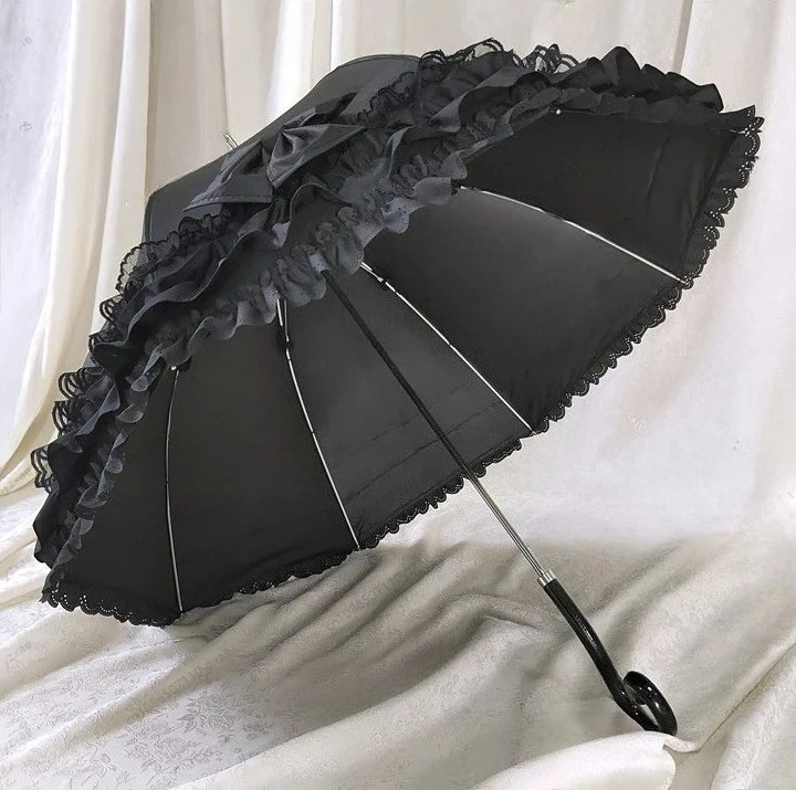 French pagoda lace color glue sunscreen lady umbrella high value, flower wedding photography umbrella girl
