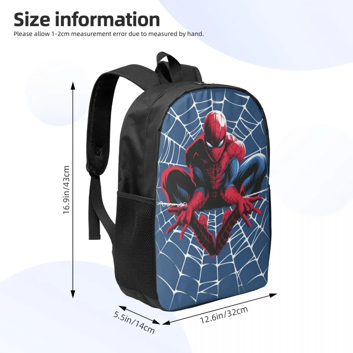 17-calowy plecak studencki Spider-Man — wygodny i praktyczny plecak do codziennego użytku, szkoły i podróży