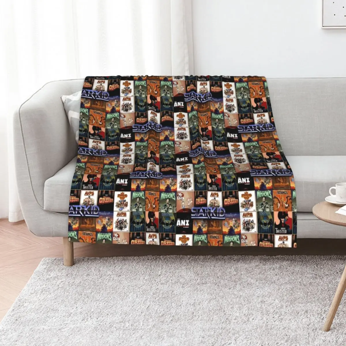 

Starkid collage Throw Blanket Flannel Fabric Giant Sofa Personalized Gift Thin Blankets