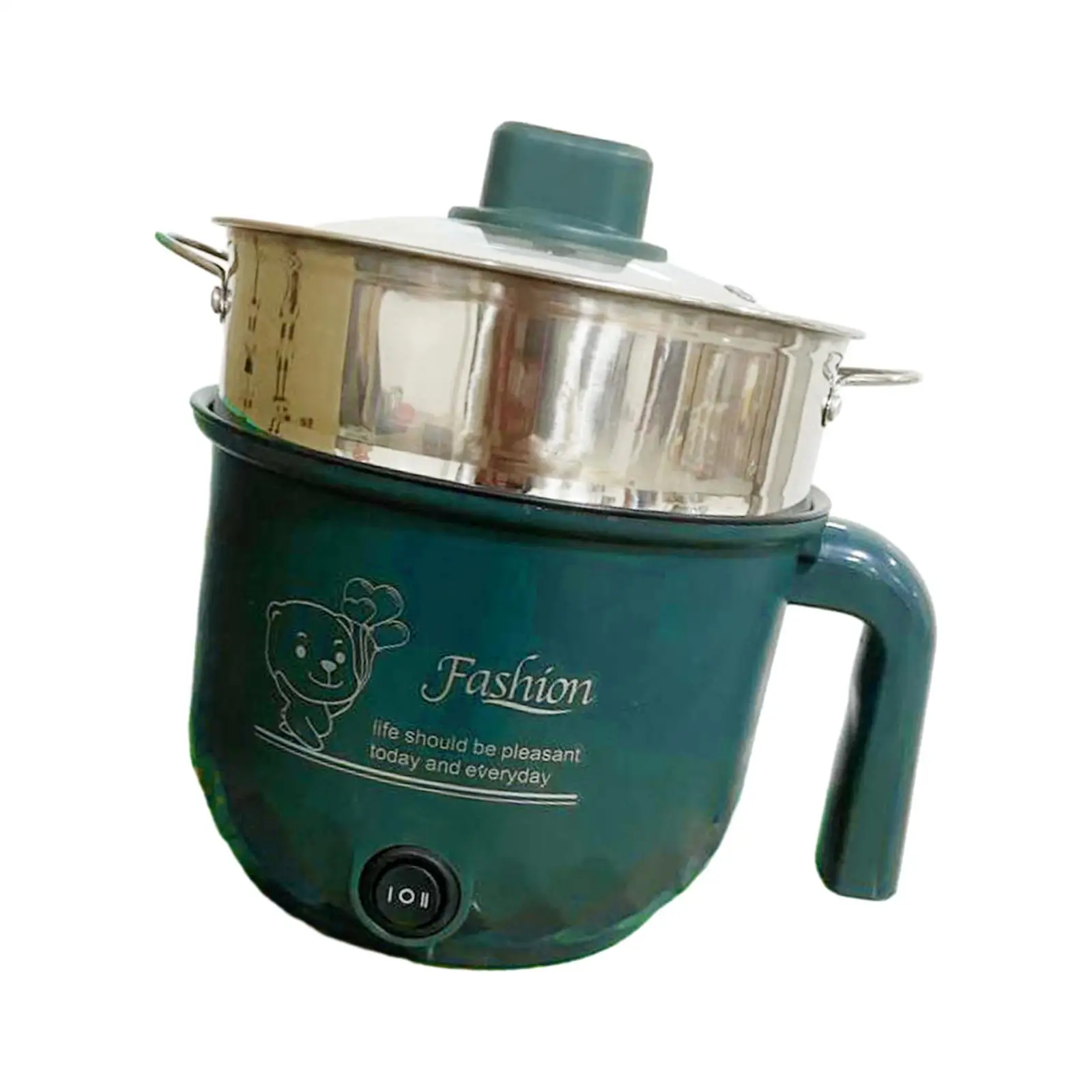 다기능 전기 쿠커 보이는 뚜껑 미니 쿠커 가열 팬, 국수 만두 죽 요리 스프용 미니 수프 스티머