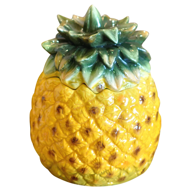 

Ceramic Pineapple Candy Storage Jar, Creative Sculpture, Home Decor, Room Decoration, Dried Fruit Jar, Kitchen Food Container