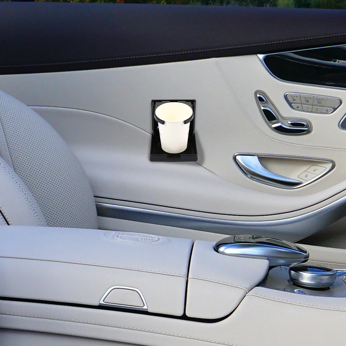 

2Pcs Foldable Cup Holder Car Drink Rack Adjustable Folding Beverage Ashtray Holder for Boat Truck Vehicle Foldable Cup Rack