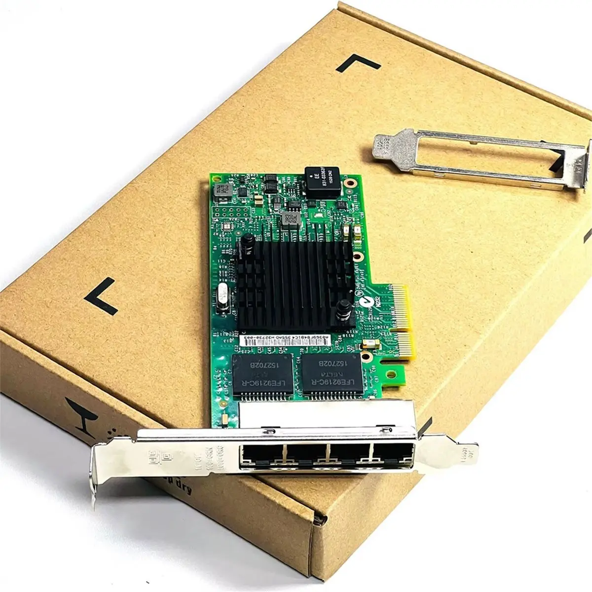 I350-T4 4xGbE Adapter 4-Port PCI-E Network LAN Interface Card, Gigabit Ethernet NIC for Server System X Wired Connection