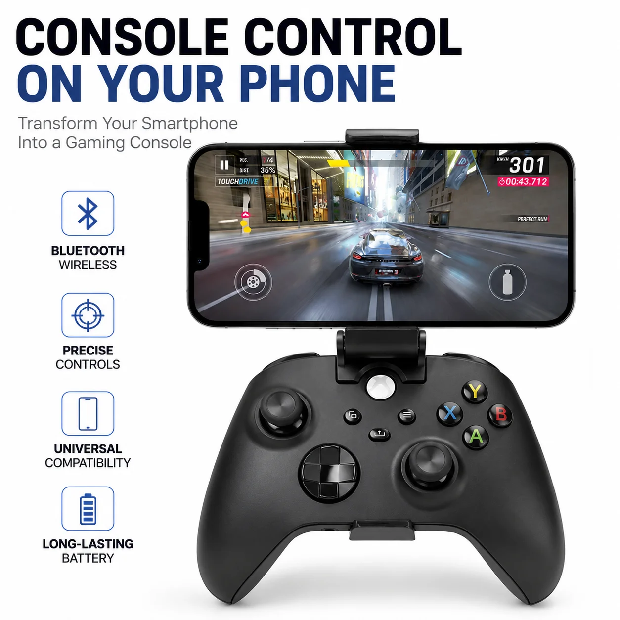 Mobile Phone Clip Mount Holder For Xbox Series S X Controller Adjustable Gamepad Handle Bracket Gaming Cell Phone Stand view 6