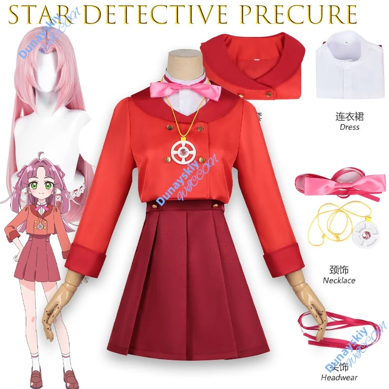 

Star Detective Precure Kobayashi Mikuru Cosplay Costume Full Set Kawaii Female Uniform Halloween Party Outfit