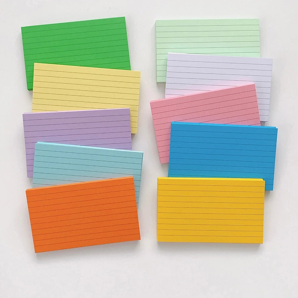 500 Sheets Colored Index Cards Small Note Portable Word DIY Blank Graffiti Sticky Notes Multifunction Multi-function Paper