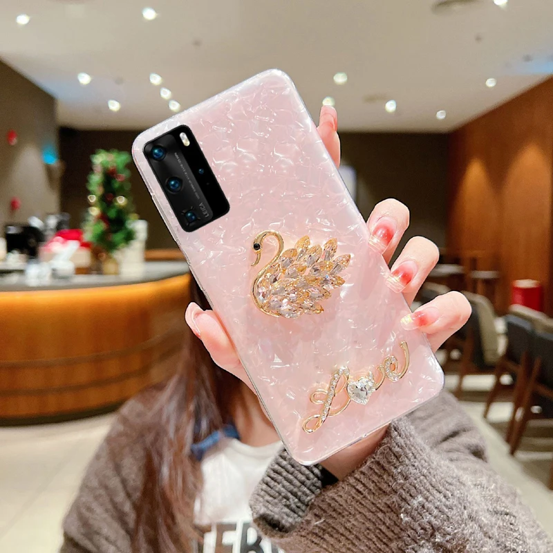 Silicone Gradient color Back Cover Cases For Huawei P40 P50 P60 Pro P60 Art Luxury Shockproof Clear Phone Case