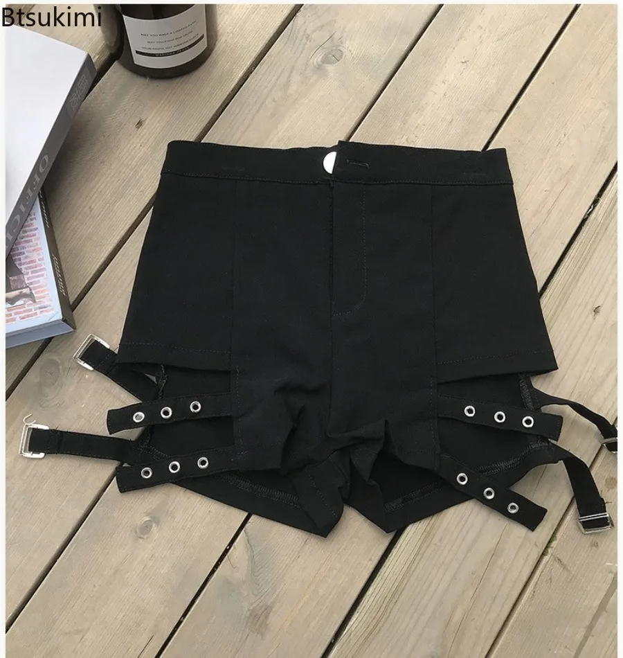New Women's Black High Elastic High Waist Summer Shorts Sexy Plus Size Casual Shorts Nightclub Clothing Female Streetwear Pants