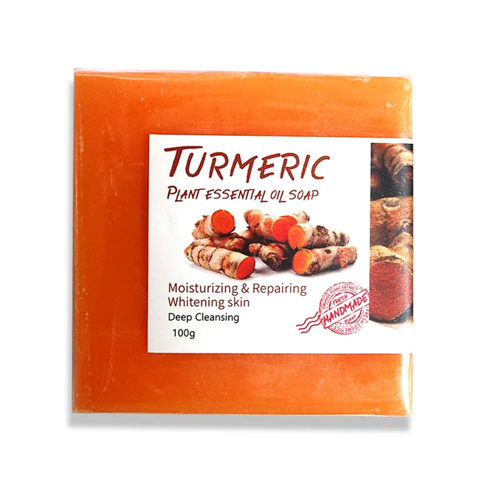 Turmeric Soap Oil Control Removal Acne Skin Care Soap Body Care Acid Dark Spot Remover Soap Bars 100g for Face & Body-Acne