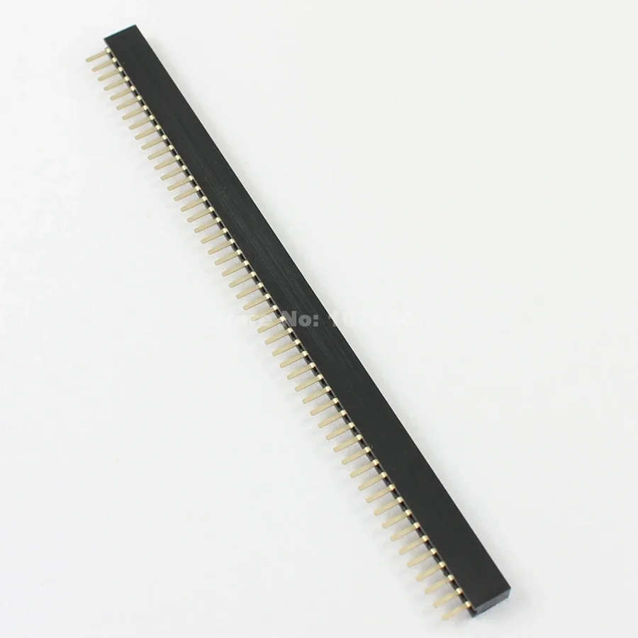 100pcs 1.27mm Pitch Single Row Female 50 Pin Header Strip PH:3.4mm