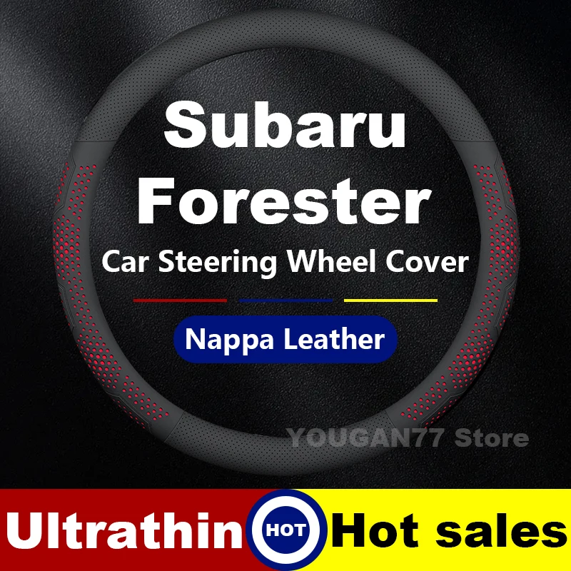 

Car Leather Steering Wheel Cover For Subaru Forester Solterra 2014 2019-2025 Auto Steering Wheel Cover Interior Accessories
