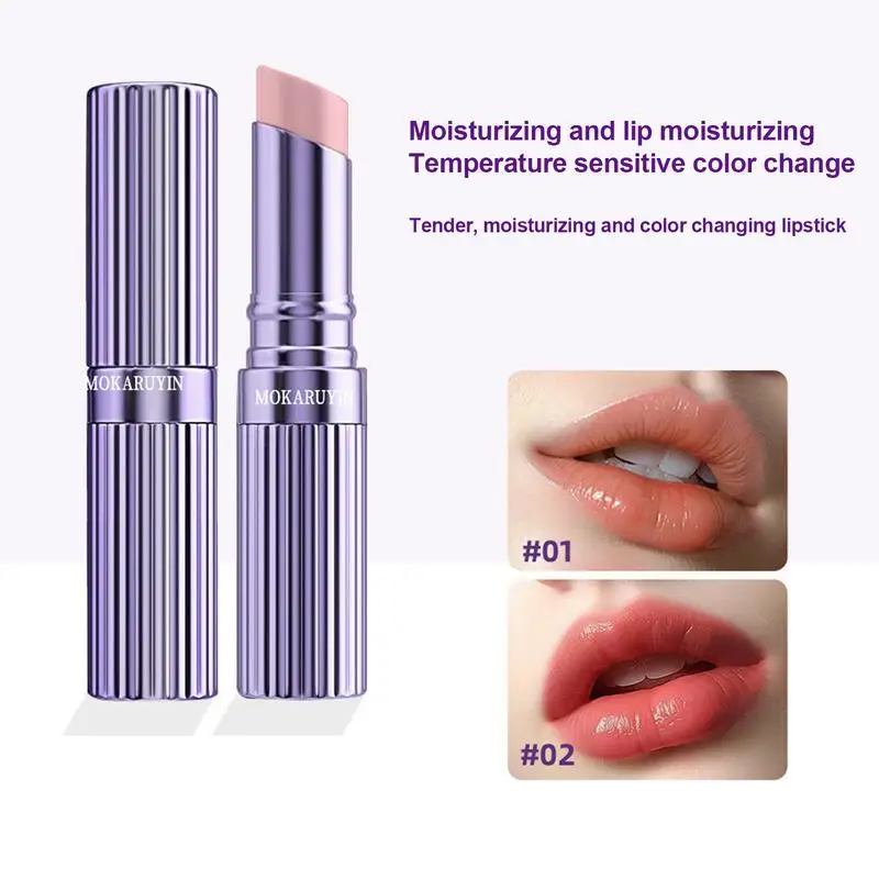 Moisturizer Color Changing Lip Balm Hydrating Natural Smooth Lip Plumping Lipstick Makeup Accessories For Most Lip Types