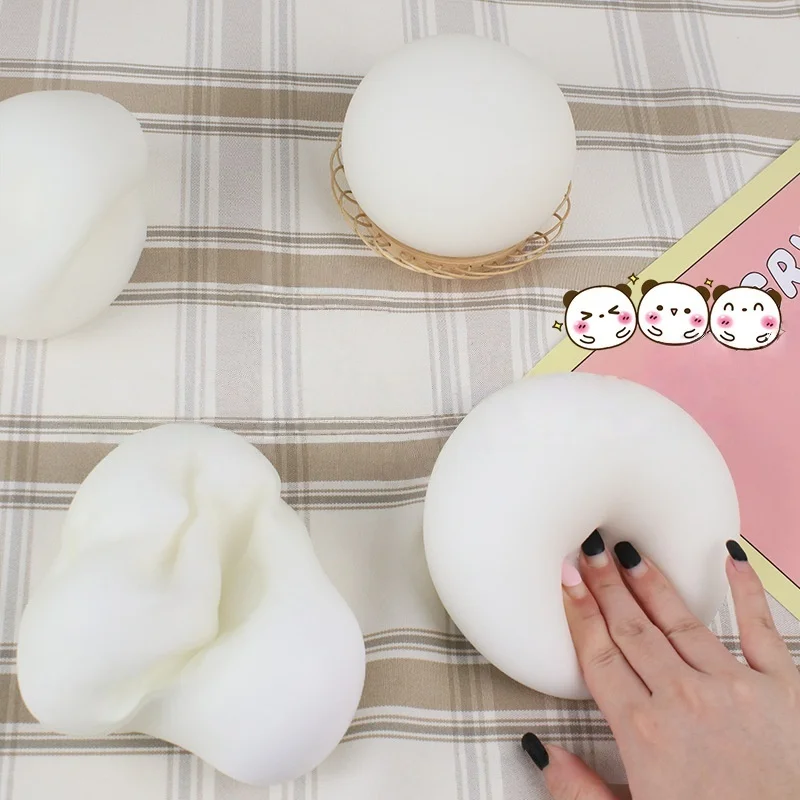 Slow Rebound Thrust Relief Sensory Soft Bun Squeeze Ball Squishy Bread Stress Ball Fidget ornaments