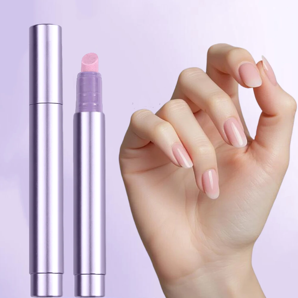 1Pc 3 in 1 Essence  Ceramic Pen Repair Nail Cuticles  Purple Manicure Care Dead Skin Pushing Anti-barb Nourishing  Nursing Stick