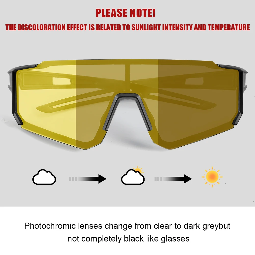 CRIXALIS Oversized Night Vision Photochromic Polarized Sunglasses Men Women Fashion Anti-glare Driving Sun Glasses Goggles UV400