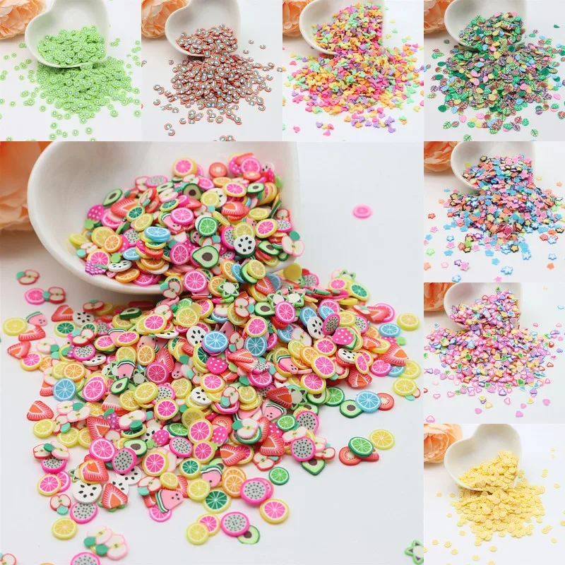 50g Soft Clay Fruit Diy Glue Drop Mold Filler Accessories Nail Jewelry Slime Material Crystal Mud