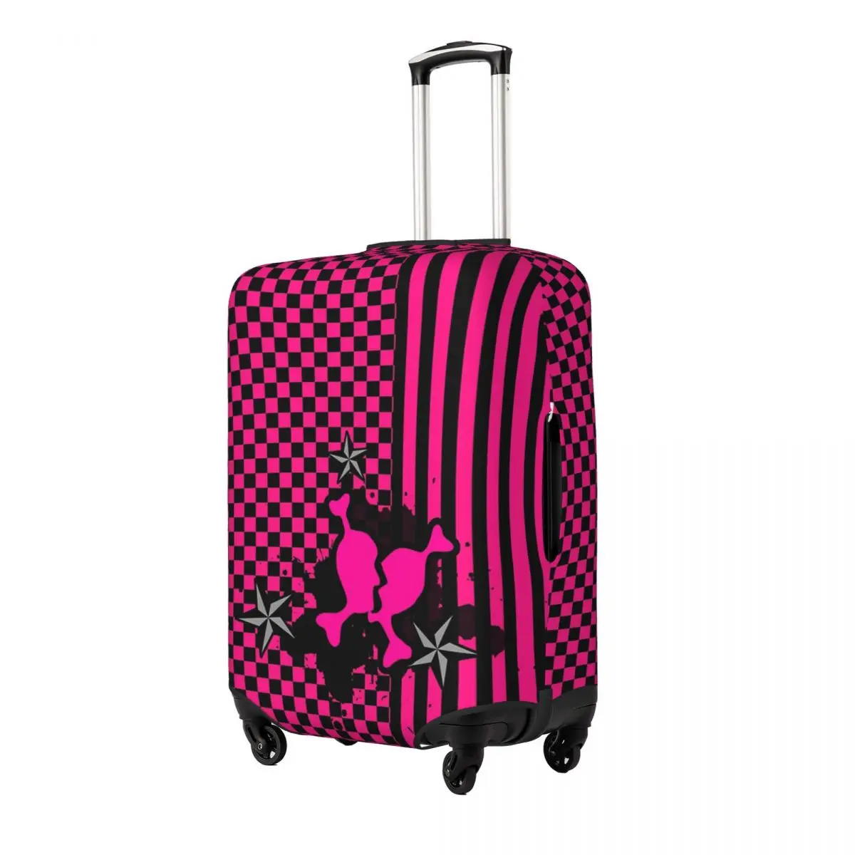 

Punky Pink Emo Suitcase Cover Protection Elastic Travel Luggage Protector Covers for 18-32 Inch