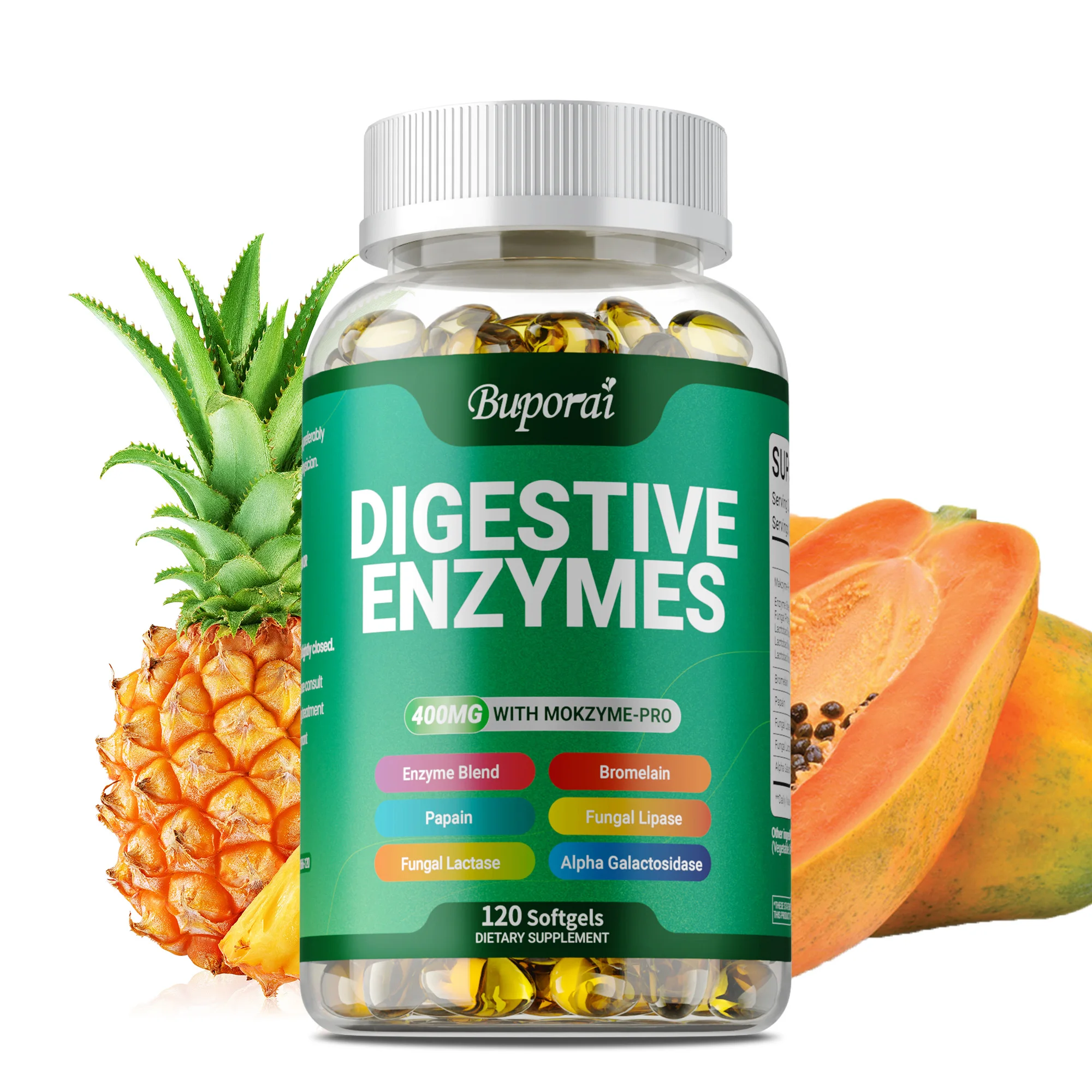 Digestive Enzymes Supplement - Reduces Discomfort, Support Intestinal Health, Promotes Nutrient Absorption, Enhances Vitality