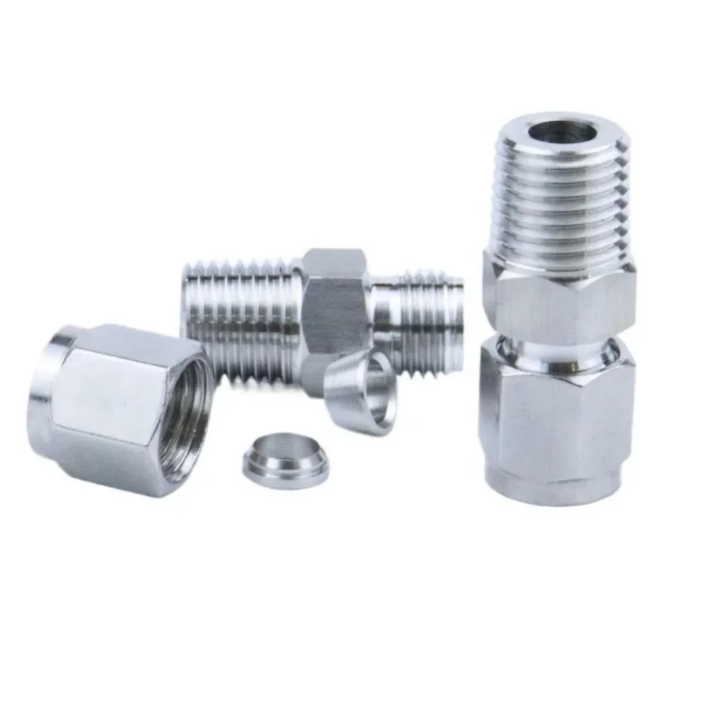 من خلال ثقب M5/6/8/10/12/14/16/20 متري ذكر 1/16 2 3 6 مللي متر ضغط الاتحاد 304 316 تركيب الأنابيب غير القابل للصدأ الاستشعار الحرارية #1