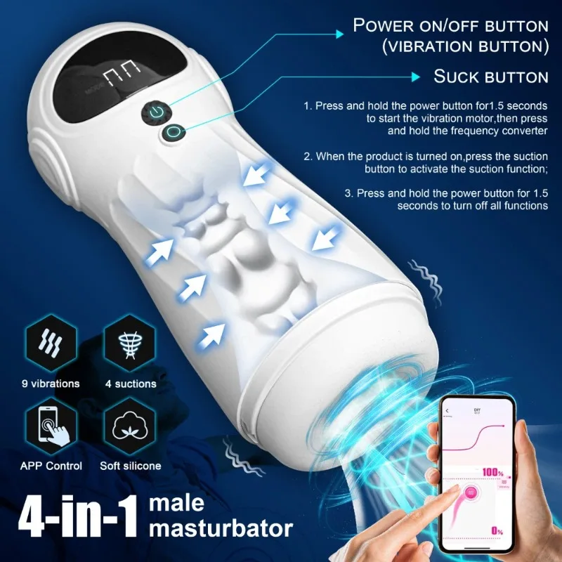 APPremote التلقائي مص كأس الاستمناء الذكور الحقيقي المهبل الاهتزاز الاستمناء ساخنة آلة الجنس رجل لعبة الجنس كوب الطائرة