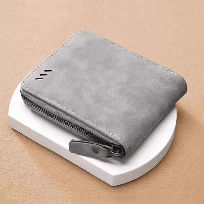 WERLLANDS PU Leather Vintage Multi-color Zipper Unisex Wallet