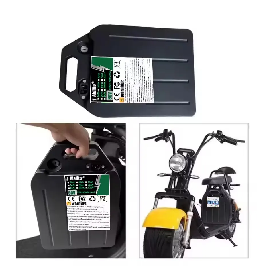 Citycoco Battery 60v 20ah-100ah 18650 Lithium-ion Battery for Harley Citycoco Motorcycle