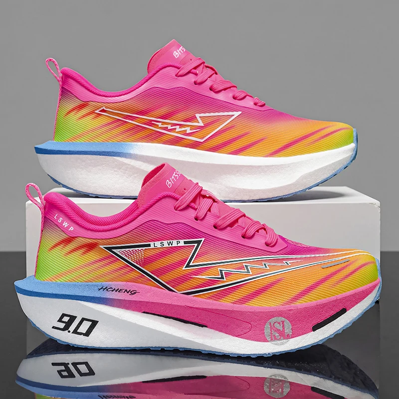 Marathon Athletic Running Shoes Carbon Board Men Sports Shoes Speciality Breathable Lightweight Women's Comfortable Gym Sneakers