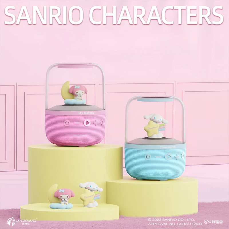 

Аниме Kawaii Sanrios My Melody Cinnamoroll Bluetooth-динамик, мультяшный милый красочный фотографический эффект, атмосферный фотографический динамик, подарок для девушки